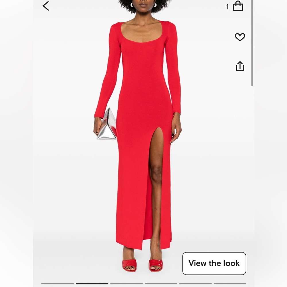 Ana Radu High Slit Red Maxi Dress